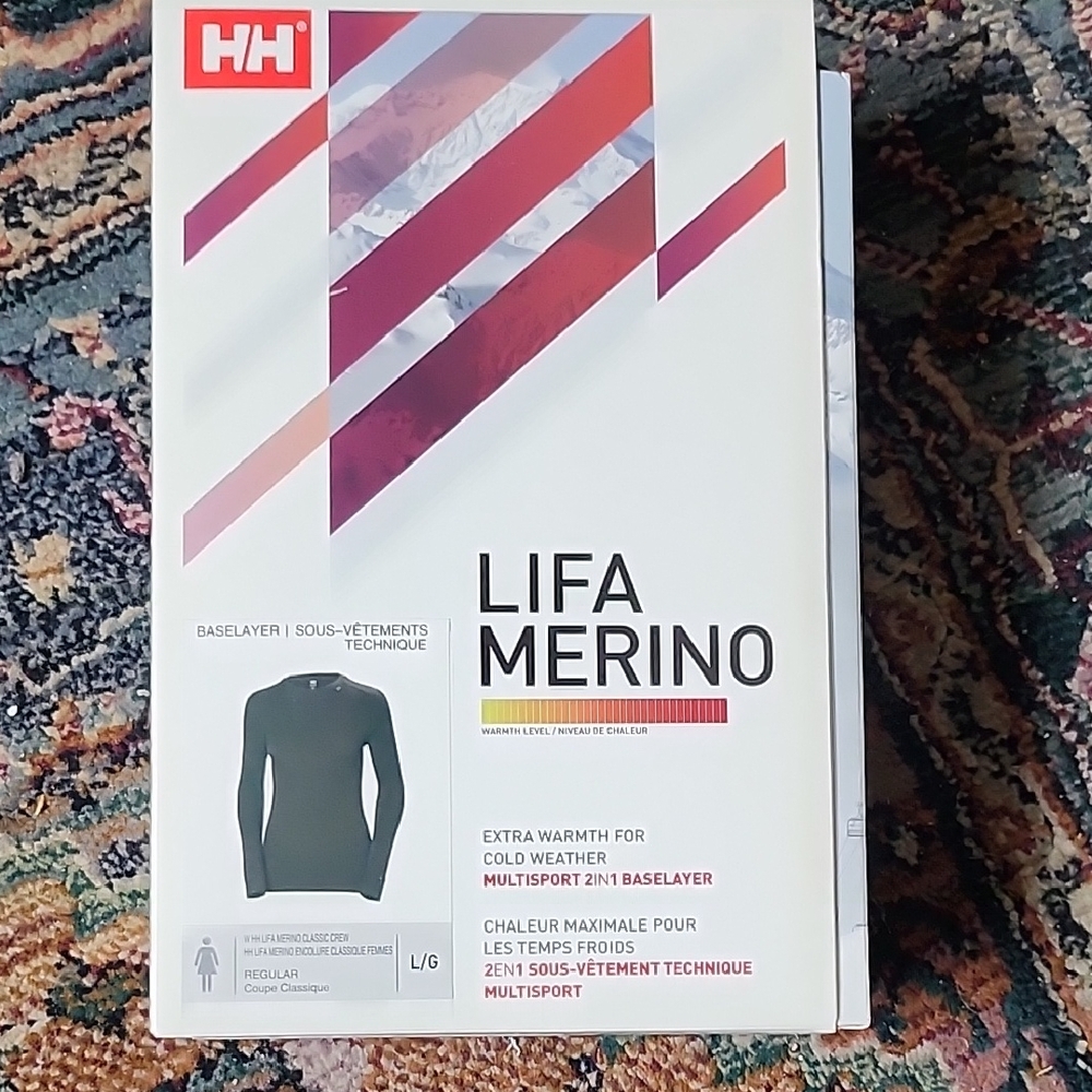 Helly Hansen LIFA Merino Baselayer in Black , Size Large